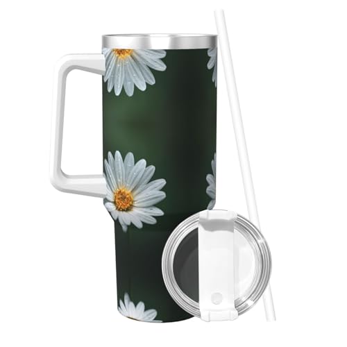 Vaso térmico acero inoxidable con asa y sorbete 40oz miniatura 2