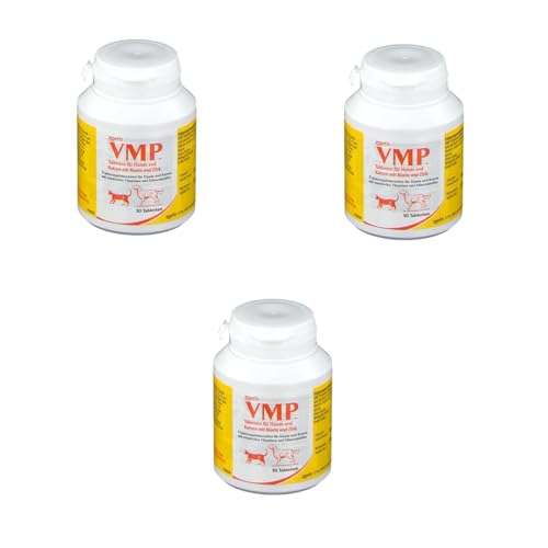 Zoetis VMP Tabletten | 3er Pack | 3 x 50 Tabletten | Für Hunde und Katzen | Ergänzungsfuttermittel mit Proteinen und Mineralstoffen | Für säugende und tragende Muttertiere
