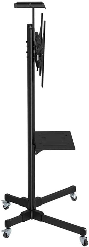 Soporte móvil para TV con estante ajustable y ruedas miniatura 3