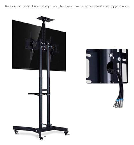 Soporte móvil para TV con ruedas y bandejas dobles miniatura 5