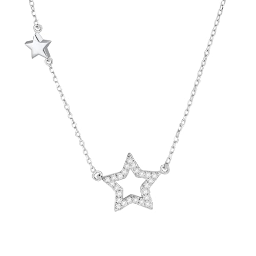 Hinvan Collar de Plata de Ley 925 Collar Estrella...
