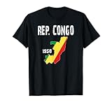 Repubblica del Congo Mappa Bandiera EST. Maglietta