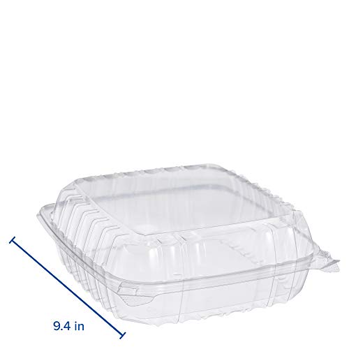 Dart C95PST1 OPS Lg Clear Hinged Container, 8.9 X 9.4 in (Case of 200)
