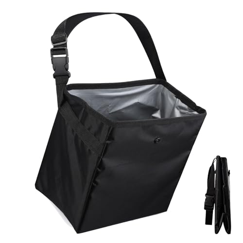 Papelera de coche impermeable con correa ajustable para evitar derrames de líquidos 2