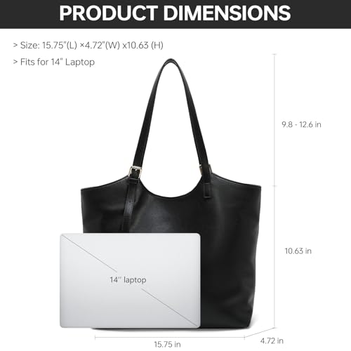totebag PU Leather HoboTote Large Convertible Shoulder Purse miniatura 3