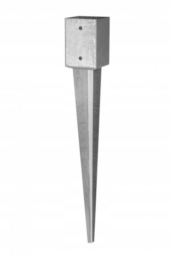 4 soportes para postes, anclajes para clavar, pie de soporte de 45 x 550 mm, anclaje de poste de acero galvanizado de 1,5 mm, anclaje de suelo para postes de madera, zapatos para terrazas y