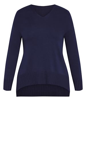Image of AVENUE Women's Plus Size Clare V Neck Sweater