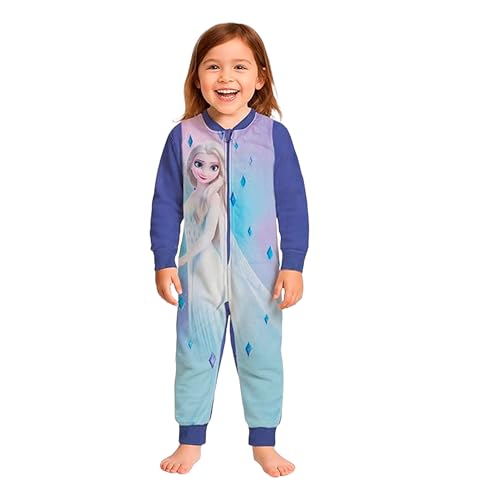 United Labels Disney Die Eiskönigin Jumpsuit für Mädchen, Lila, 122-128, ELSA Frozen, Fleece Overall Langarm, Einteiler Schlafanzug, Kuschelanzug...