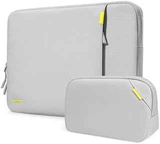 tomtoc 360 Protective Laptop Sleeve Set for 14-inch MacBook Pro M2/M1 Pro/Max A2779 A2442 2023-2021, 12.9 iPad Pro 3rd-6th Gen with Keyboard, Water-Resistant Laptop Case with Organized Accessory Pouch