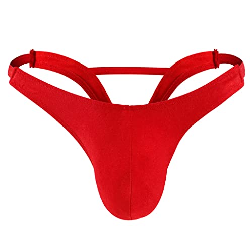 Czizitong Ropa Interior Masculina Sexy lencería G-Strings (Rojo)