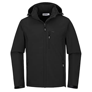 33,000ft Softshelljack, voor heren, waterdicht, winterjack, winddicht, warme fleecevoering, windjack, functionele jas, outdoorjas, voor wandelen, fietsen, kamperen