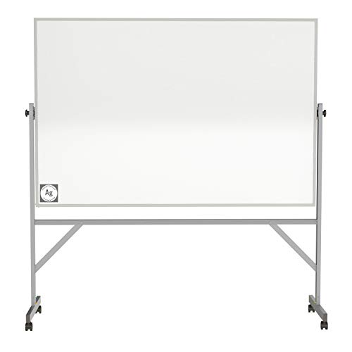 Ghent Reversible Magnetic Porcelain Whiteboard with Aluminum Frame, 4'H x 6'W