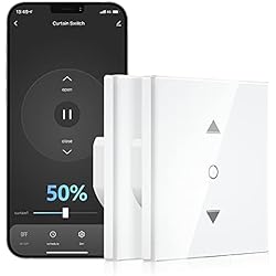 Persianas En Haro ?Upgrade Porcentaje? Interruptor Persianas WiFi, Maxcio Interruptor Persianas Control por Porcentaje de App y Voz Compatible con Alexa/Google Home para Motor Persianas, 2 Packs
