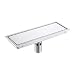 KES SUS 304 Stainless Steel Shower Floor Drain with Removable Cover 11.8-Inch Long Brushed Finish, V220S30