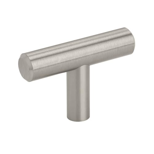 Image of Amerock 10 Pack 1-15 /16 inch Bar Pulls Satin Nickel Drawer Pull | 1-15 /16 Inches (49 mm) Overall Length Durable Carbon Steel Cabinet Hardware