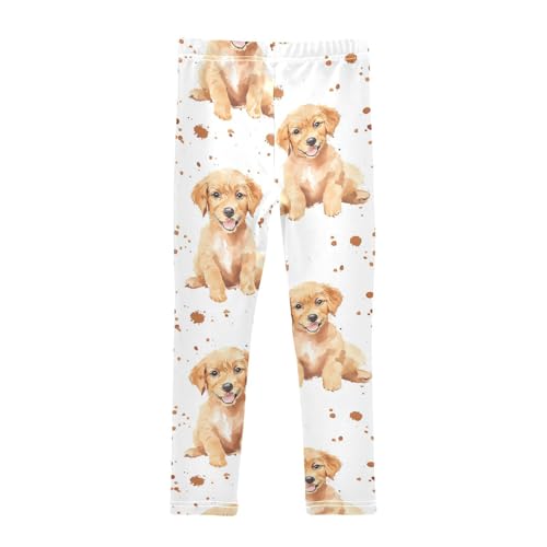 Ginger Puppy Girls Leggings,Workout Leggings for Girls Toddler Athletic Legging Size for 3-10T2