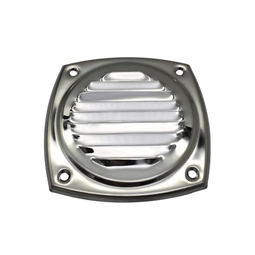 MARINE CITY Thru Louvered Vent 4" – 304 Stainless Steel, Rust-Resistant, for Marines, Boats, Ships, Yachts, Kayaks (Pack of 1)