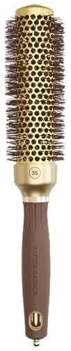 Olivia Garden Expert Blowout Speed – Ceramic Coated Round Brush with Extra Long Barrel for 25% Faster Blowouts