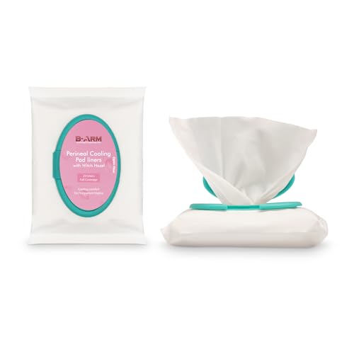 B-Arm Perineal Cooling Pad Liners With Witch Hazel For Postpartum Care & Hemorrhoids Relief-Pack of 25| Hospital Bag Essentials & New Mom Gift For Normal Delivery| Medicated Full Length Ice Pad Liners