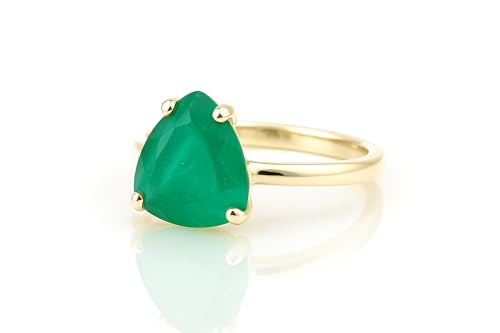 Bague Pierre Verte et Or | Le Cadeau de Fiançailles et Anniversaire Idéal