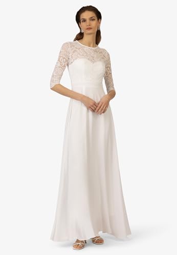 Robe de soirée blanche Kraimod fluide col rond confortable taille 50