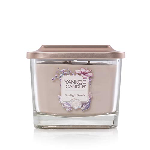 Yankee Candle Elevation Collection with Platform Lid Sunlight Sands Scented Candle, Medium 3-Wick
