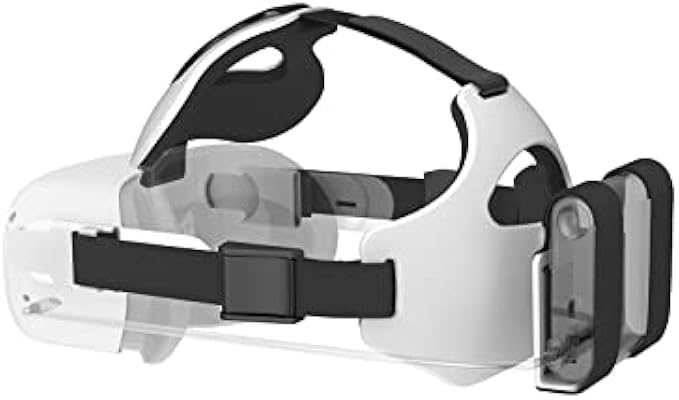 COSOOS Head Strap for Oculus Quest 2 Elite Strap, Comfortable Headband with Battery Holder Bracket for Enhanced Comfort and Long Playtime in VR, Reduce Head Pressure (Power Bank not Included)
