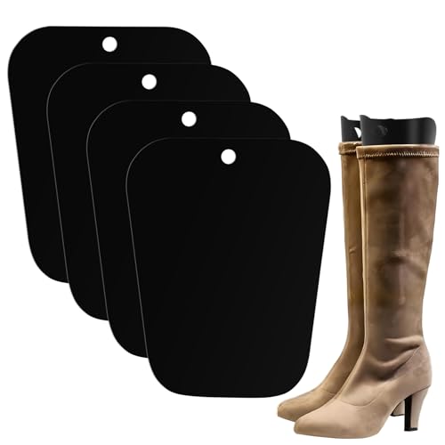 HGWNQX 4 Packs Boot Shapers, 2 Pairs 14 Inches Boot Shaper Inserts for Women and Men, Black Stand up Tall Boot Shapers Insert Boot Fillers to Keep Shape for Ankle, Mid-calf Leather and Tall Boots