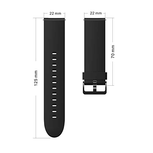 Correa Compatible Virmee VT3 Plus Silicona Negro miniatura 2