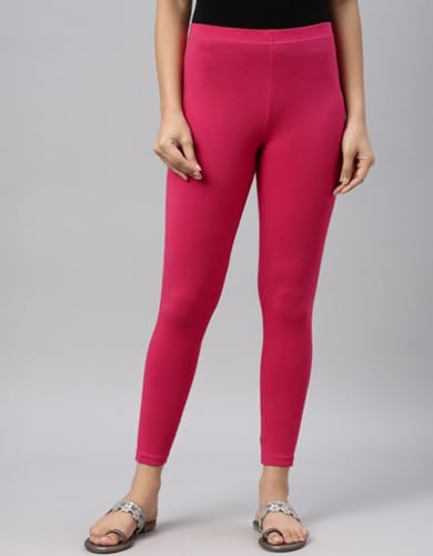 Image of JUNEBERRY Pure Cotton Skinny Fit Ankle Length Leggings Combo (Pack of 2)