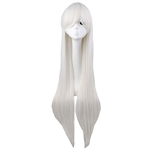 Long Straight Cosplay Wig Black Purple Black Red Pink Blue Dark Brown 100 Cm Synthetic Hair Wigs - Afbeelding 4