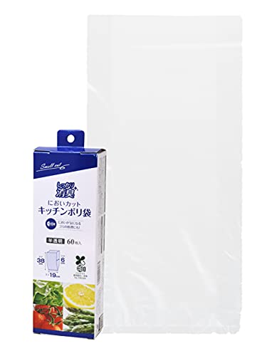 ストリックスデザイン ポリ袋 消臭袋 しっかり消臭 においカット 半透明 60枚 バイオマスプラスチック配合 キッチン SA-141