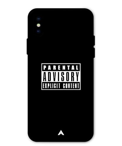 Image of Premium Explicit Case for iPhone X Soft-Touch Metal TPU Back Cover, Shockproof, Designer, Aesthetic Mobile Phone Case (Glossy Finish)