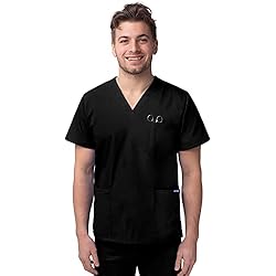 Ventilador Empotrado Sivvan Casaca médica Cuello en V, Tres Bolsillos Unisex - S8304 - Black - 2X