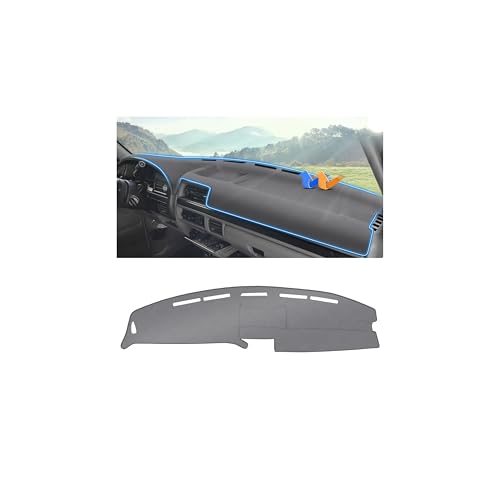 Image of Autorder Gray Dashboard Cover Mat for 1992-1996 Ford F150 / F-150 F250 F350 Accessories Dash Cover Upgrade Polyester Dash Mat Sunshade Glare UV Rays Protector