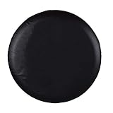 Spare Tire Cover, Black Wheel Cover Waterproof PVC Leather Dust-Proof Universal Fit for Jeep, Trailer, RV, SUV, Camper and Vehicle (16 Inch)