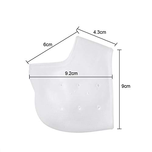 Image of Gel Heel Protectors for Men Women, Heel Pads Cushion, Plantar Fasciitis Inserts, Gel Guard Moisturizing Relief for Blister, Cracked Foot, Spurs Soft Cushion Support Protective Insert Sleeve(2Pairs)