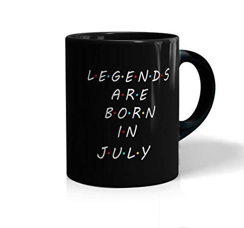 Image of inchLegends are Born in July Printed Black Coffee /Tea Mug for Birthday Gifts | Friends | Bestfriend | Sister | Brother | Gifting Mug | Loved Ones