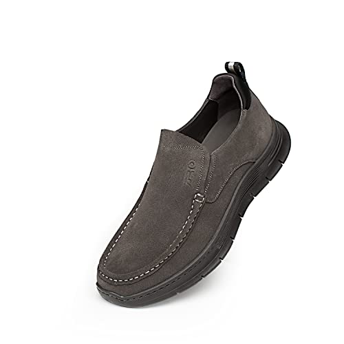 ZRO Men's R337 Moc Toe Velvet Walking Loafer Grey US 6