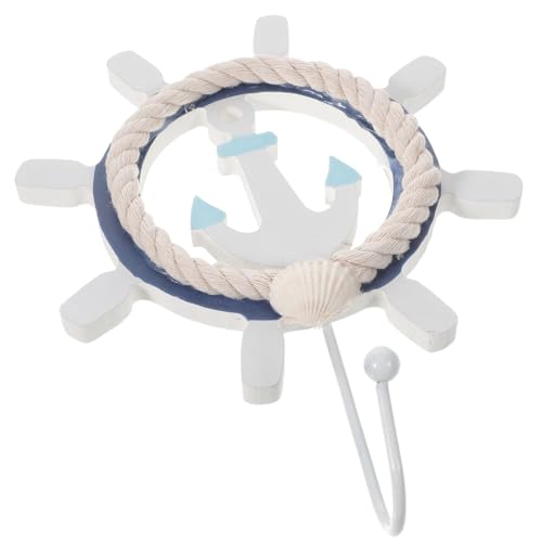 Cabilock Ocean Hook Wall Mounted Coat Hook with Sea Star and Anchor Design Iron Clothes Hanger for Home and Room Decoration Mediterranean Style Wall for Hanging Coats Hats Bags