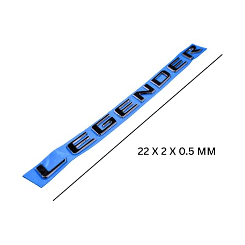 Image of KMH Premium LAGENDER 3D Text Badge Logo Emblem - Stylish Car Decal Stickers, Outer Silver with Glossy Black Pack of 1