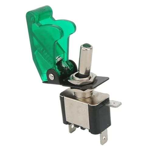 Interrupteur à bascule SPST 12V 20A commutateur auto bateau couleur vert