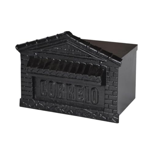 Caixa de Correio Para Carta Colonial Preta Detras 15x25x12cm