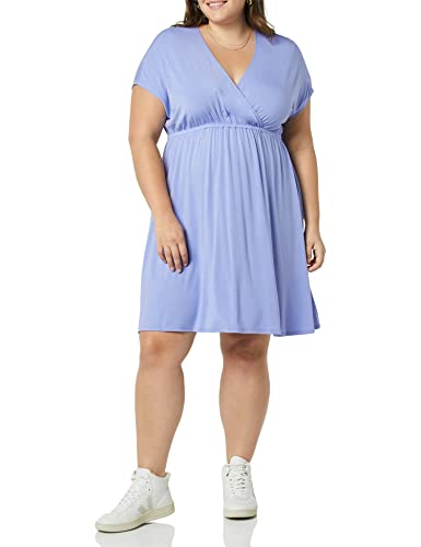 Image of Amazon Essentials Women's V Neck Elastic Waist Surplice Dress (Available in Plus Size)