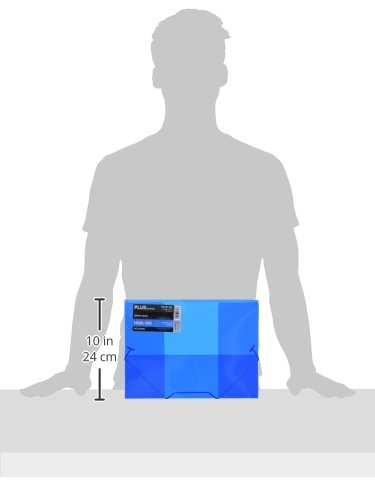 Plus Office f4161-bl - Folder with Elastic Bands and Flap Cover, A4, Blue - Image 2