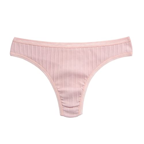 KNITLORD 6 Pack Women's Thongs Underwear Cotton Breathable Panties Hipster Bikini4