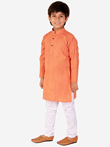 Image of Pro-Ethic Style Developer Kids Cotton Solid Ethnic Kurta Pajama Set|Traditional Style Kurta Pajama