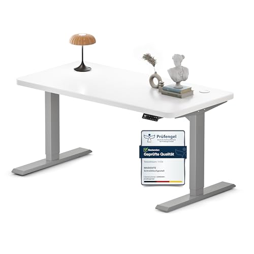 MAIDeSITe Höhenverstellbarer Schreibtisch (140x70cm), Höhenverstellbar Stehtisch Elektrisch, Energieeffizient‌ Flüsterleiser Dualmotor Traglast 160kg Mit Kollisionsschutz Funktion - S2 Pro 1