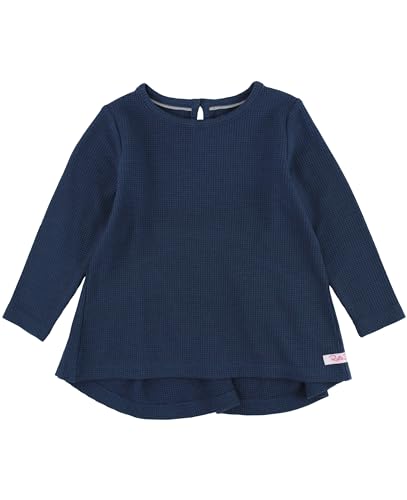 Dark Navy Waffle Knit Long Sleeve Bow Back Top - 6