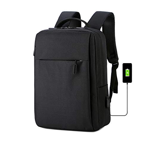 YMMONLIA Sac à Dos Ordinateur Portable Imperméable, 15.6 Pouces Laptop Backpack Étanche Sac à Bandoulière Laptop avec Chargeur USB Port, Sac à Dos PC Portable pour Collège Affaires et Voyage Cover